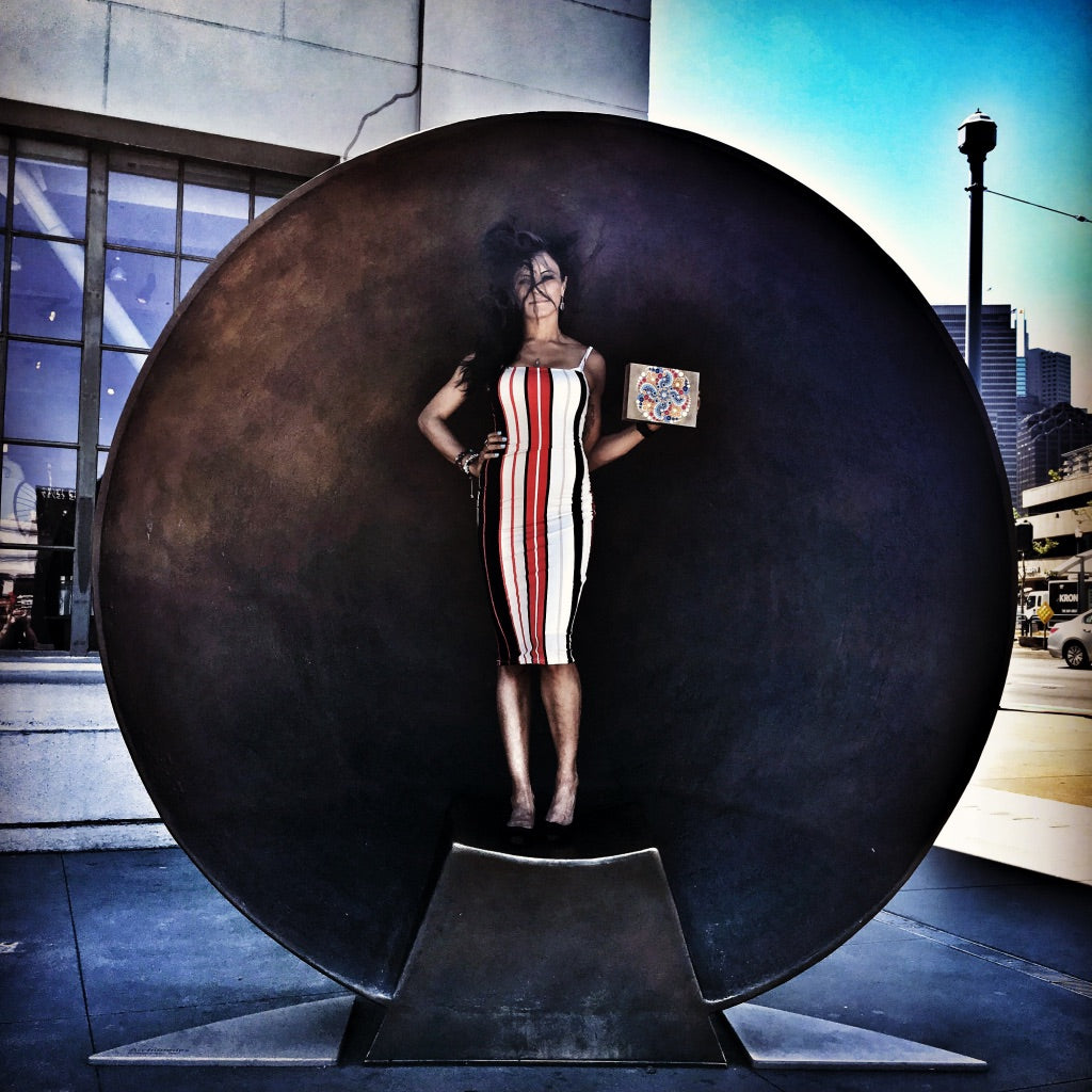 Holding the process painting in San Francisco