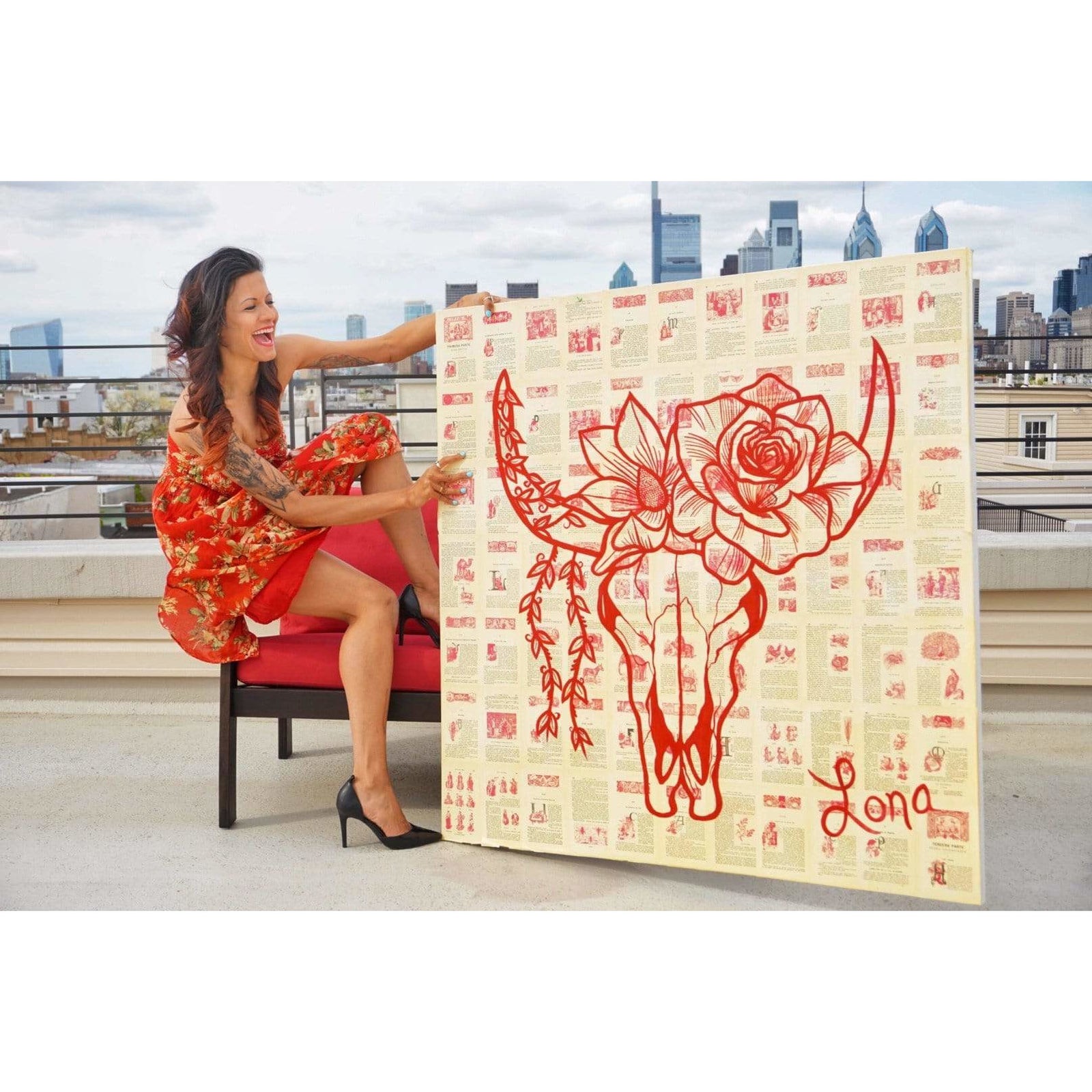 Bull Adorned With Flowers